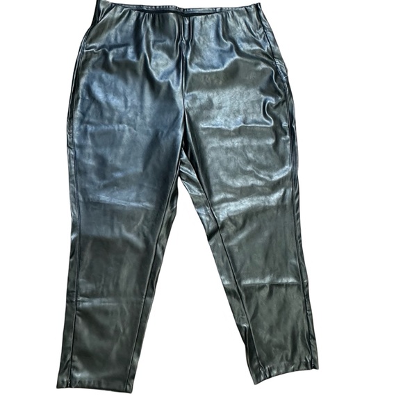NWT Old Navy High Extra High Waisted Faux Leather Pant-Black - Picture 4 of 9